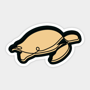 tortoise line art Sticker